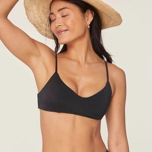 Andie Swim - The Molokai Bikini Top In Black Size Medium NWT.